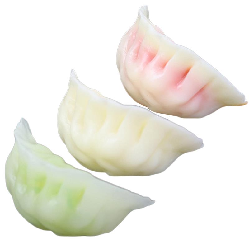 3PCS Artificial Dumpling Simulation Food Steamed Dumpling Food Display Model Kitchen Prop