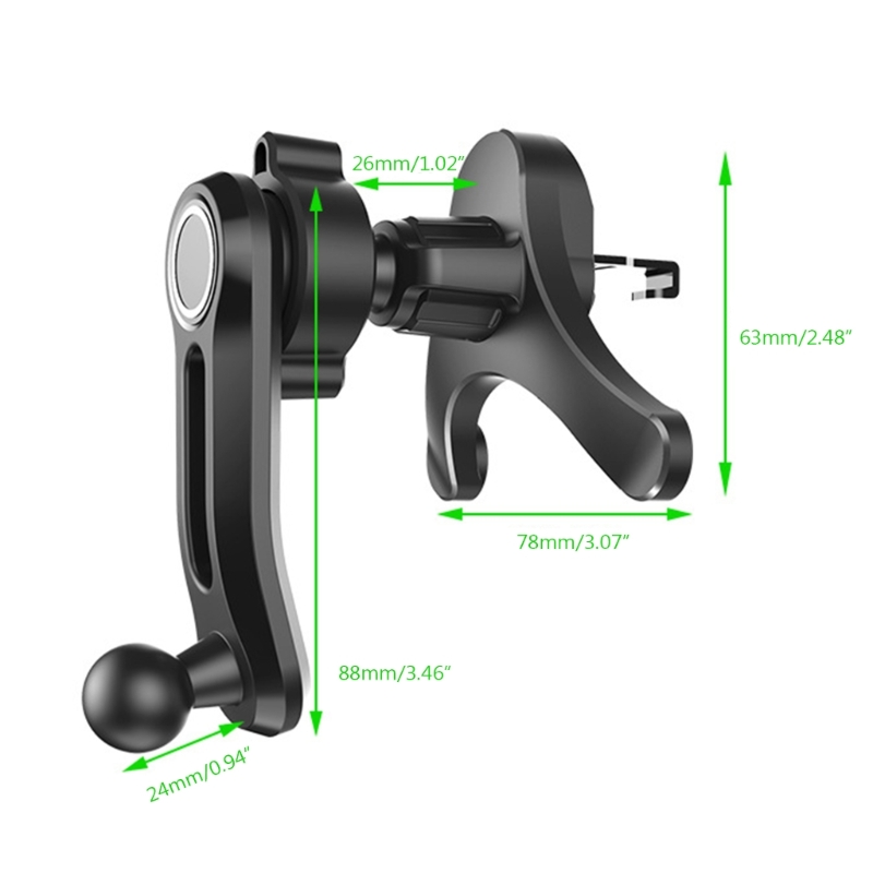 17mm Ball Head Base Auto Air Vent Clip Vervangen voor magnetische autotelefoonhouder Dashboard Ondersteuning Stand Mobiele telefoonaccessoire