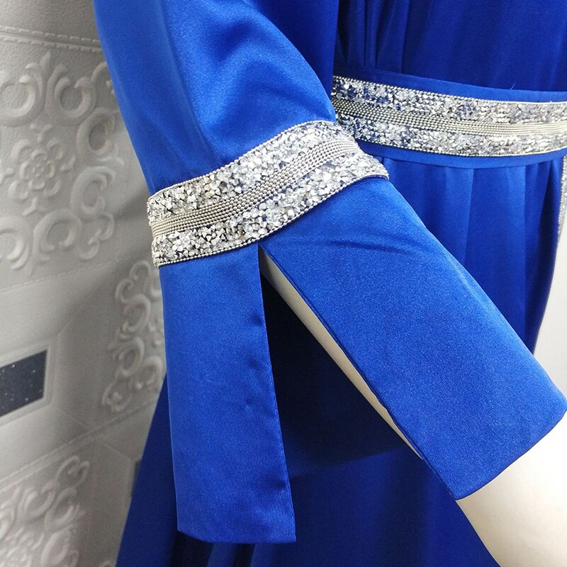 Robe Satin Longue Musulman De Femme caftan marocain dubaï Abaya Musulman Hijab Robe turquie robes Abayas pour les femmes Vestidos