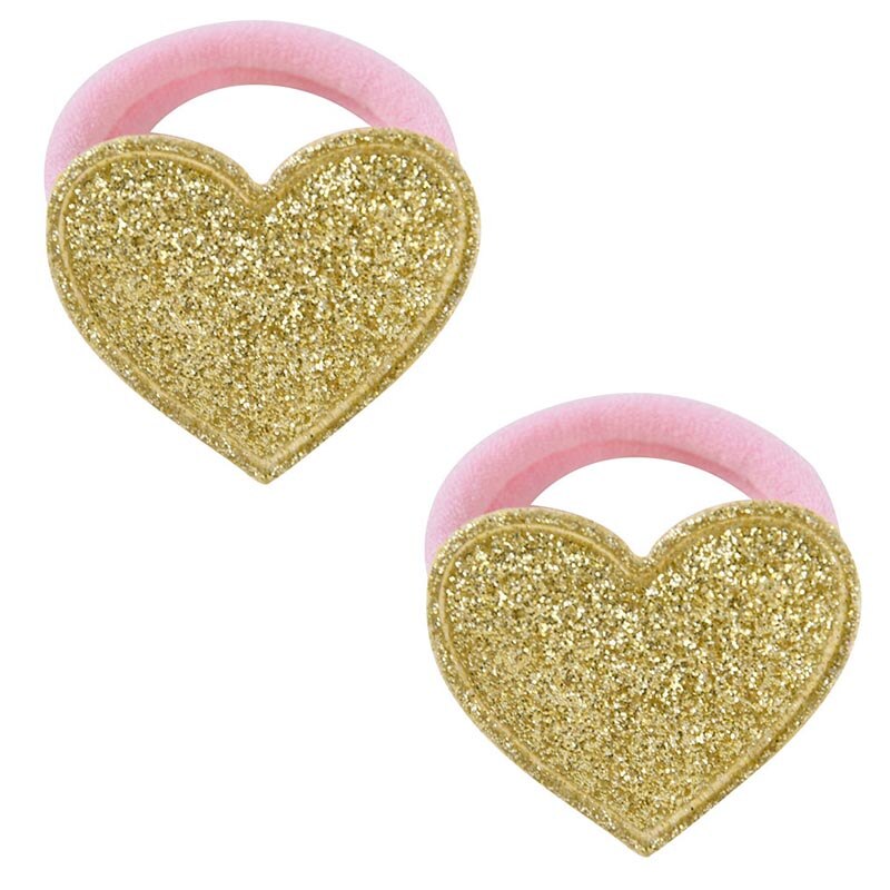 Neue 1 Paar Haar Bands Prinzessin Sterne Goldene Elastische freundlicher Krone Haar Seile Einstellbare Baby Kopfschmuck Herz Haar Zubehör: 3