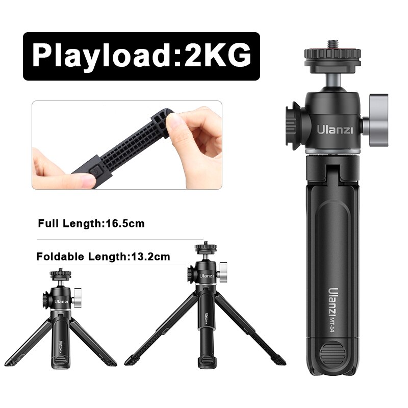 Ulanzi utvid vlog stativ kuldeskohåndtak grep for canon  g7x mark iii  m6 mark ii sony  rx100 vii  a6400 a6100 a6600 mobil stativ