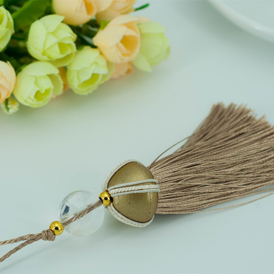 12 st/lot 10cm tofs med hängande rep siden sy tofsar trim dekorativ nyckel tofs för gardiner heminredning: 09 beige