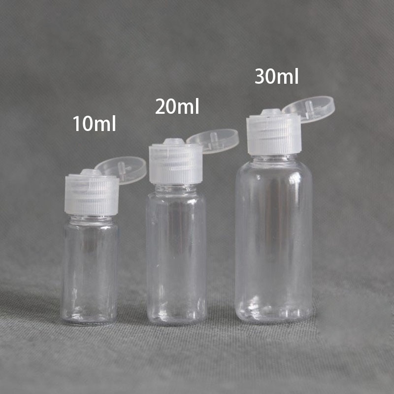 20PCS 5/10/20/30 ML Portable Travel Bottle Plastic Bottles Shampoo Cosmetic Lotion Container Laboratory Sample Bottle