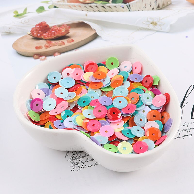 720Pcs 6Mm Cup Pailletten Pvc Effen Kleur Naaien Pailetten Diy Craft Scrapbook Bruiloft Decoratie Stof Halloween Party Verfraaien: Solid Mix