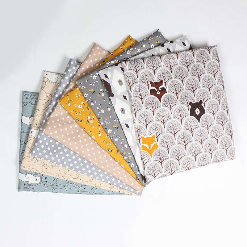 8 pcs/set 25*26/25*25 CM Sewing Supplies Mix Color DIY Handmade Patchwork Cloth Cotton Fabric for Household Nice: Mix color 25x26cm