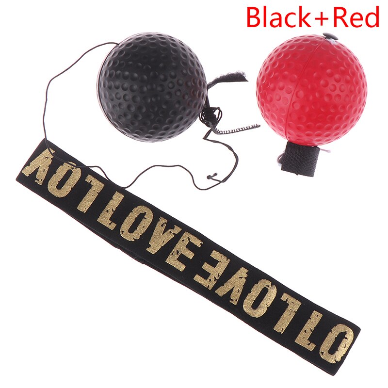 Boxing Training Equipment Head-mounted Response Training Speed Ball Decompression Boxing Ball Fitness Accessories: RedBlack