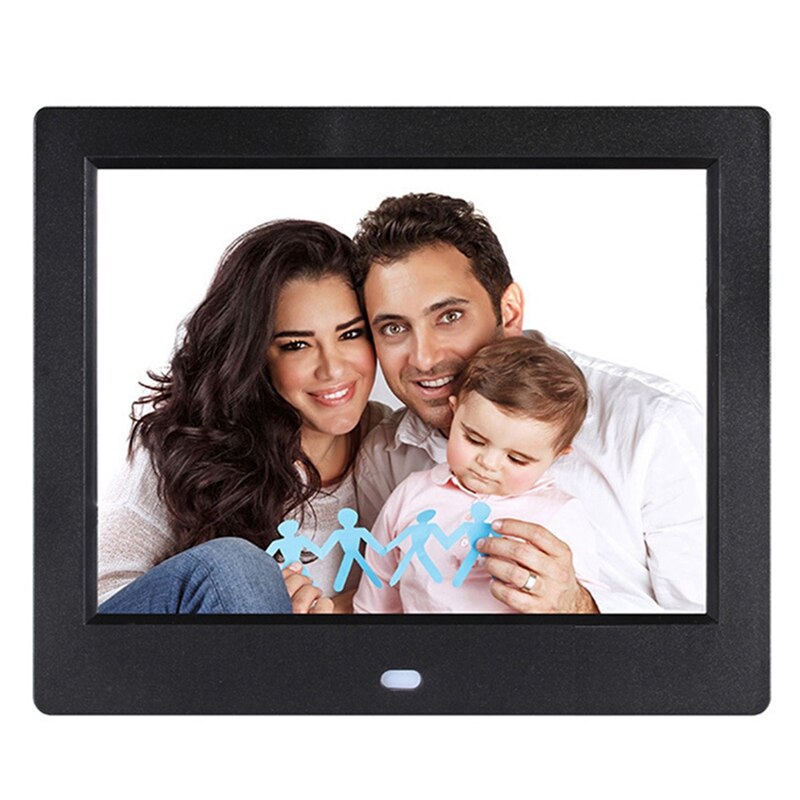 Stand-Alone Desktop Clock Machine 8 Inch Digital Photo Frame Calendar Alarm Clock HD Clock Machine Photo Album-US PLUG