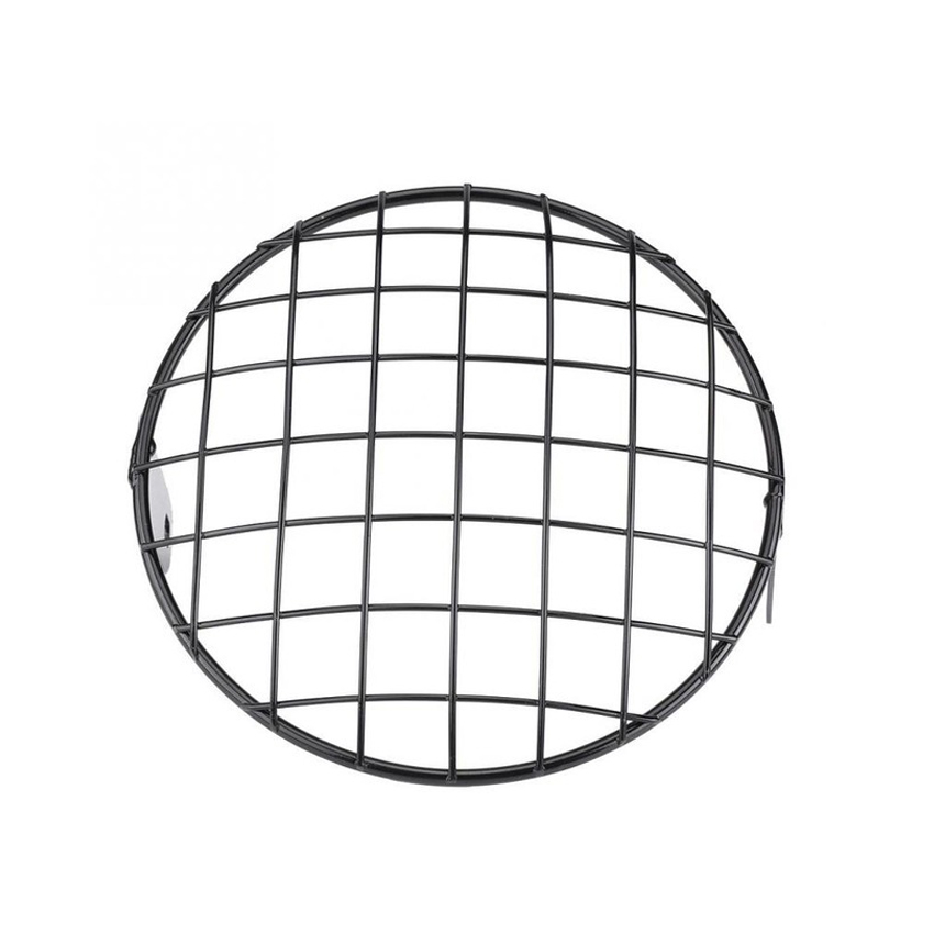 Universal Motorcycle Headlight Protector Guard 6.5inch Motorbike Light Lamp Metal Cover Mesh Grill Mask for Harley CG125 GN125: Dark Grey