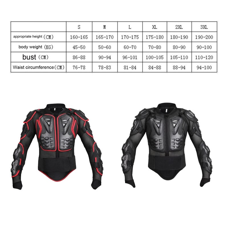 Adult Motorcycle Dirt Bike Body Armor Protective Gear Chest Back Protector