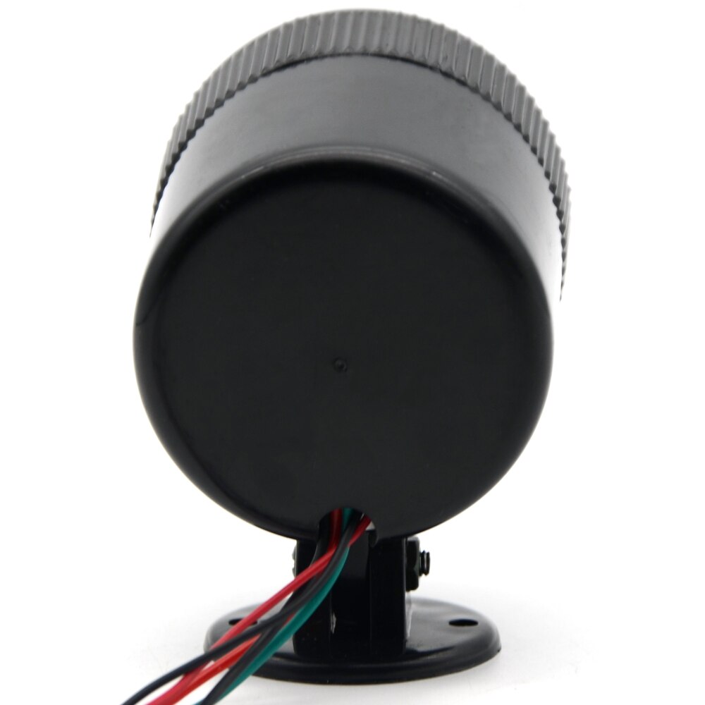 2" 52mm Auto Car Tachometer gauge analog Carbon Fibre Face 0-8000 RPM White Background Light Black Bezel