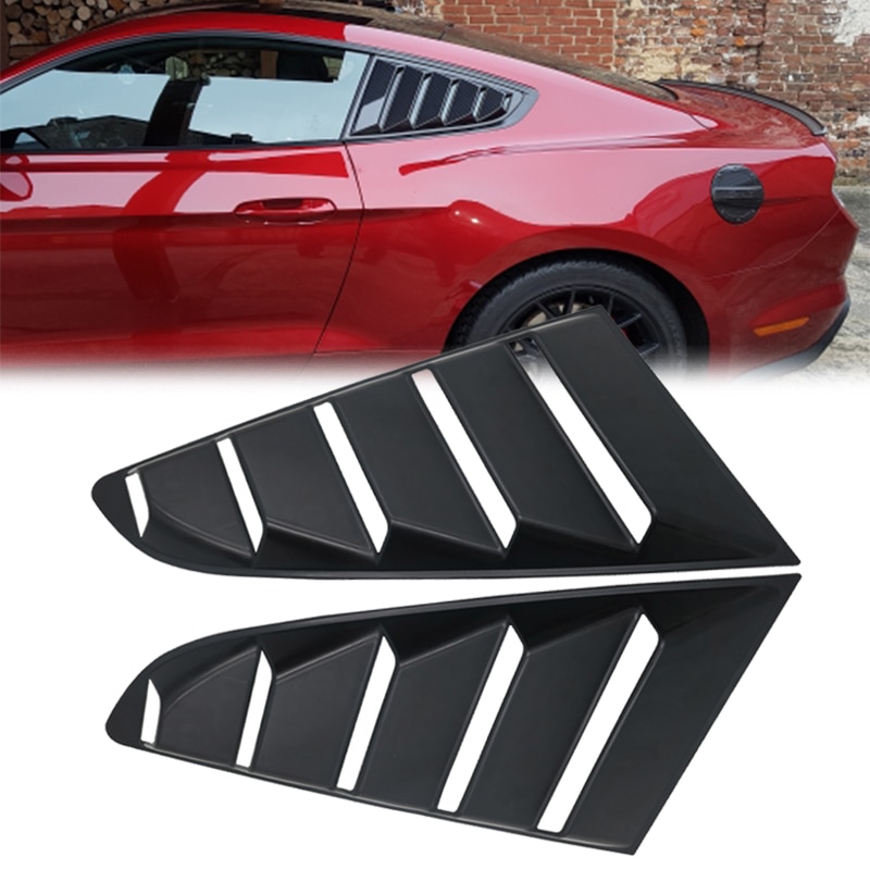 Achter Kwart Venster Lamellen Scoops Spoiler Auto Styling Tunning Panel Side Air Vent Cover Sticker Voor Ford Mustang