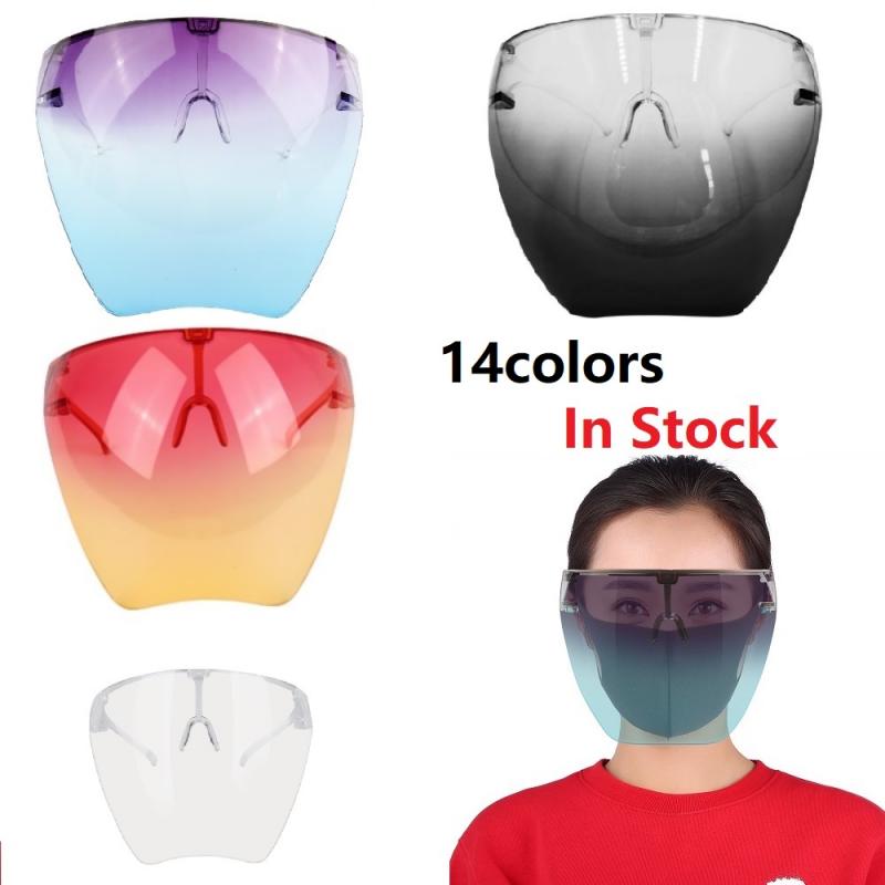 9 farben Gesicht Schild Splash Proof Maske Transparent Radfahren Gläser Anti Speichel Winddicht Maske Outdoor Blowout Klar Moto Maske