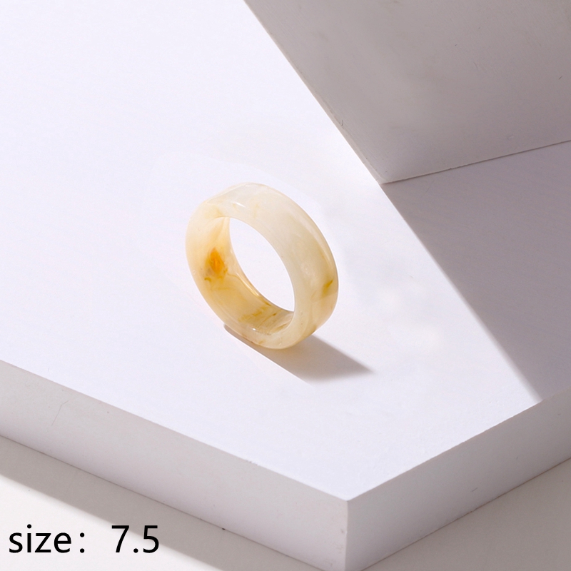 KUSS FRAU Neue Bunte Transparente Acryl Unregelmäßigen Marmor aufbringen Ring Harz Schildkröte Ringe für Frauen Mädchen Schmuck: Aquamarin