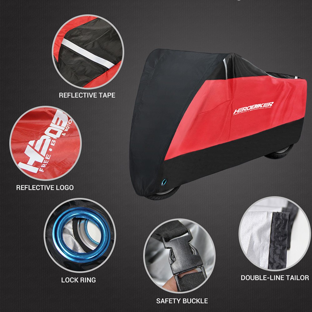 Cubierta de lona para motocicleta, cubierta de tela para moto Scooter, Protector impermeable a prueba de lluvia para bicicleta, caja para bicicleta, tienda