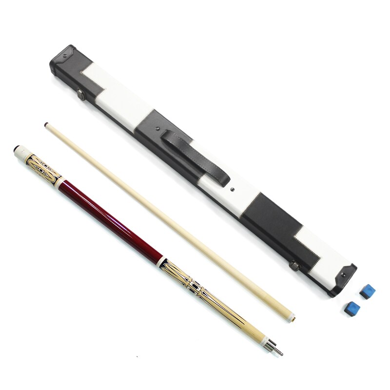 Maple Hout Biljart Pool Cue + Pu Leer Cue Case