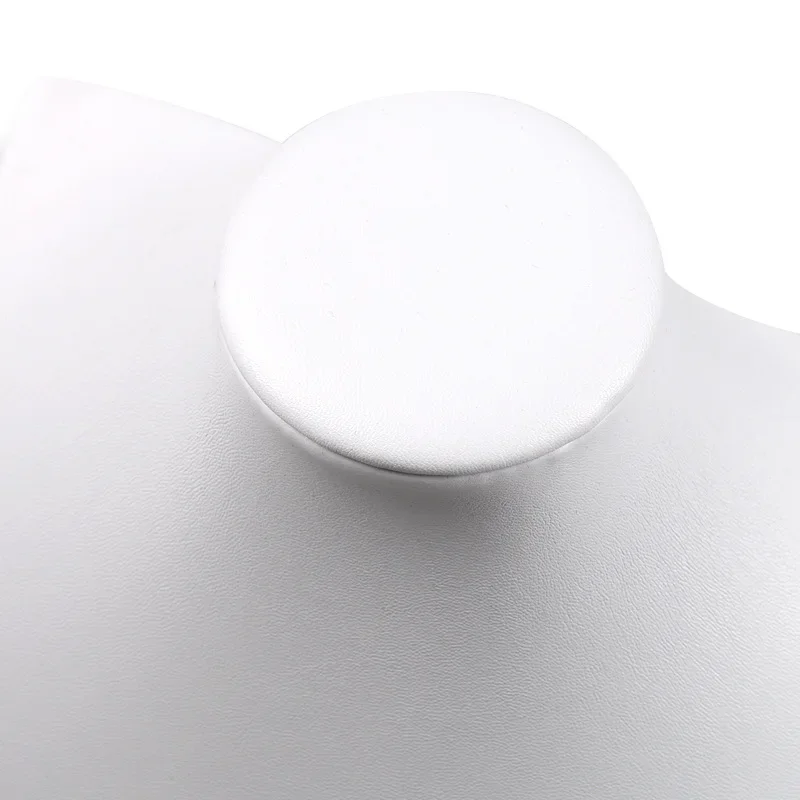 29cm Black&amp;White PU Necklace Display Rack Stand Portrait Jewelry Display Holder Mannequin Bust Pendant Necklace Window Display