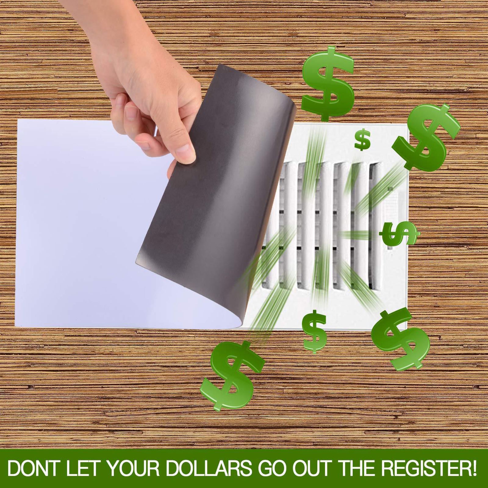 4PCS Magnetic Vent Covers Double Thick Thickness Flexible Tool Adhesive Magnet Covers For Air-Conditioning Vent For Home