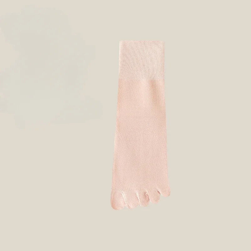 5 Paar Vrouwen Vijf Vingersokken Lente Zomer Teen Sokken Met Aparte Vingers Middelste Buis Dames Katoenen Sportsokken Dames: Sky Blue