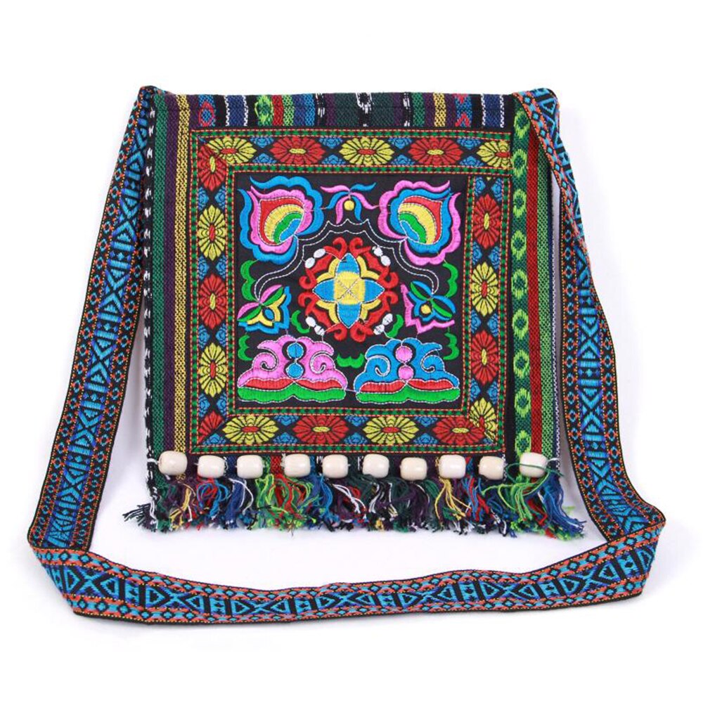 Hippie Kwastje Kraft Tas Ipad Geborduurde Messenger Bags Vintage Luxe Handtassen Vrouwen Tassen Mannen Functionele Tas