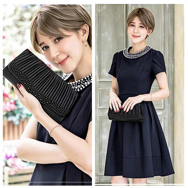 Women's Party Bag Wedding Clutch Bag Party Back, Black