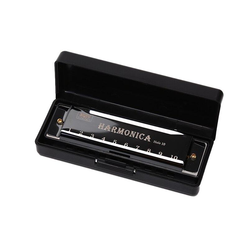 Sleutel Van C Blues Harmonica Muziekinstrument Voor Beginners Educatief Speelgoed Met Case Houtblazers Instrument: Black