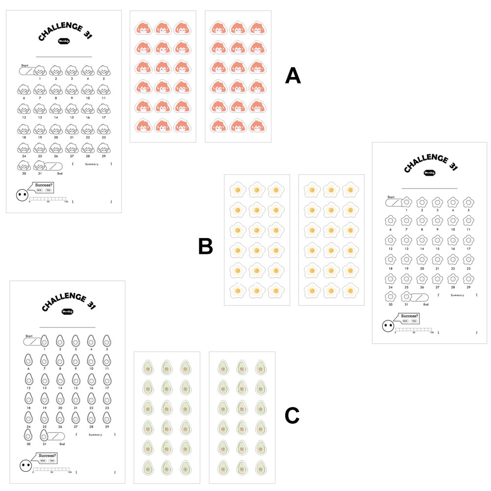 Abitudini inseguitore pianificatore 31-Giorno Tutti I Giorni di Pianificazione pad Programma con Adesivi per I Bambini Bambini Adulti Scuola A Casa Forniture
