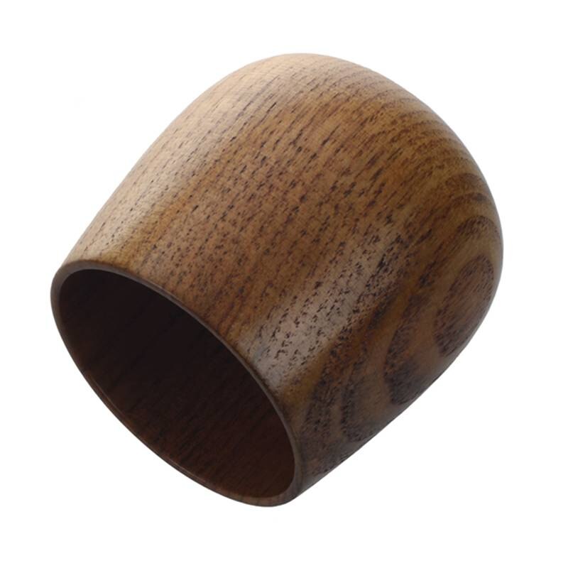 Tasse en bois primitif fait main bois naturel café thé bière jus lait tasse bois-couleur E(150ml)