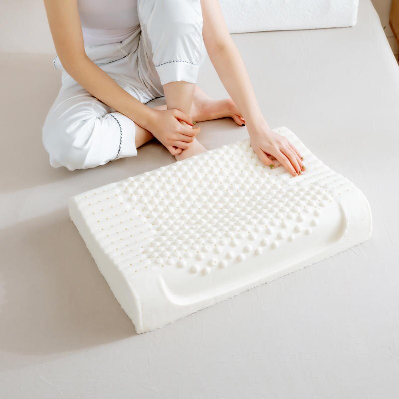 60 x 40cm 50 x 30cm rena naturliga latex kuddar thailand avhjälpande nacke skydda långsam rebound kudde hälsovård massage kudde