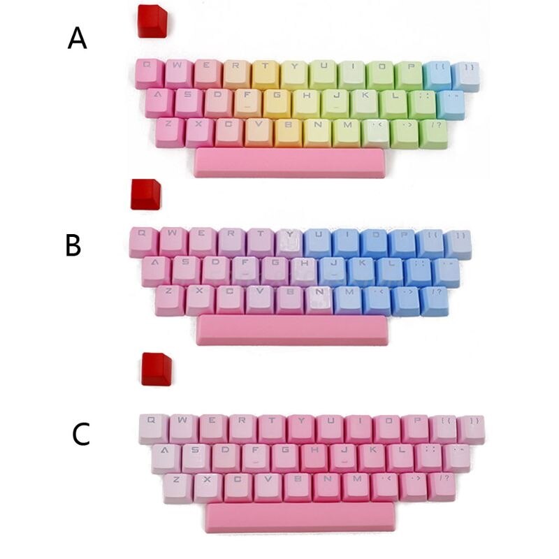 RGB PBT 35 Keys OEM Double Shot Backlit Keycaps for Cherry Mechanical Keyboard