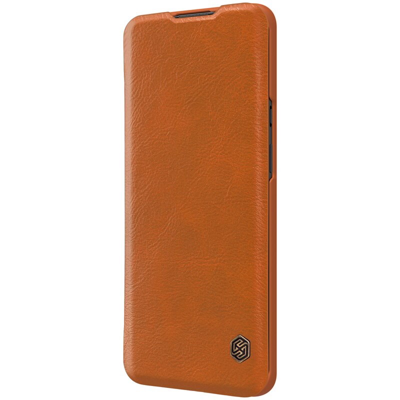 Til oneplus 9 pro 9r flip etui nillkin qin læder flip cover kort lomme pung bog etui til oneplus 9 one plus 9 pro telefontaske: Til oneplus 9( in.cn) / Brun