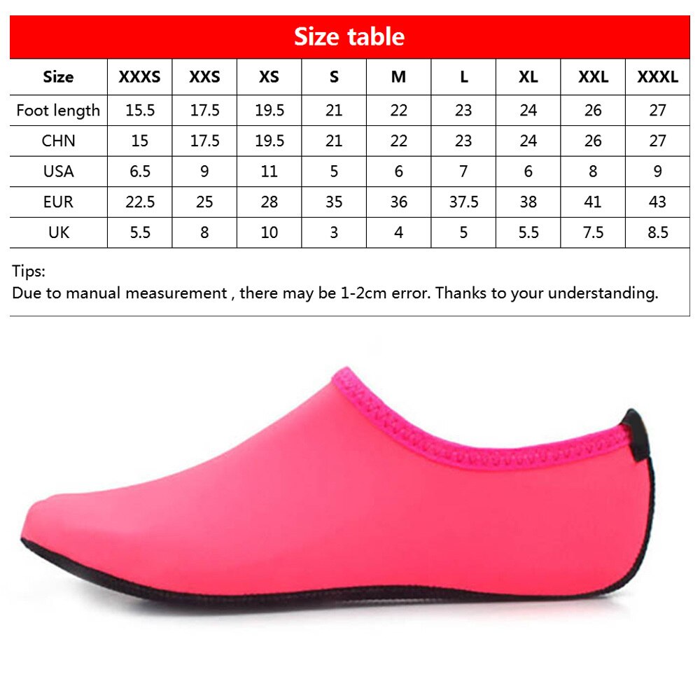 Men Women Summer Beach Water Shoes Swimming Shoes Shoes Sneaker Socks Slippers