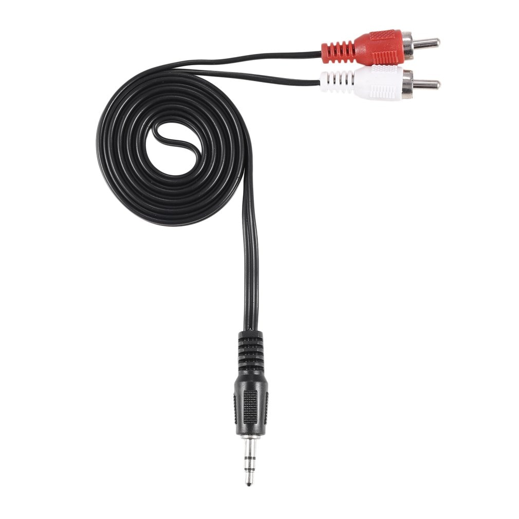 1/8 Inch 3.5mm Plug Jack to 2 RCA Male Stereo Audio Earphone Headphone Headset Y Splitter Adaptor Cable