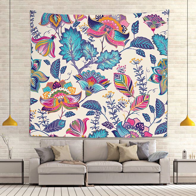Simsant blomster tiger gobelin englevinger mandala kunst væghængende gobeliner til stue soveværelse hjem dorm indretning: Gt2 tsils 399