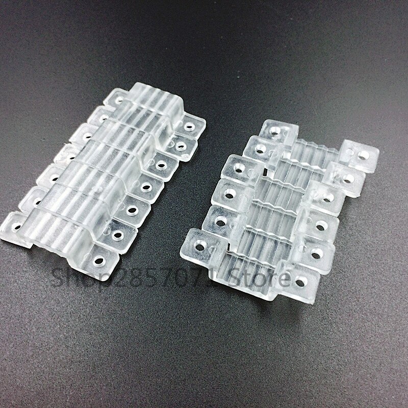 Clips de montaje de silicona para tira LED, fijación LED, 8mm, 10mm, 12mm de ancho, 100 Uds.