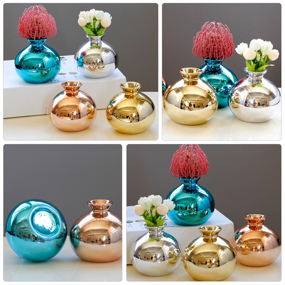 1Pc Ceramic Vase Fine Safe Nice Flower Arrangement Bottle Desktop Ornament Ceramic Flower Pot European Style Vase