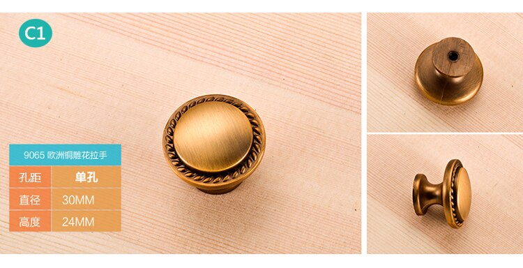 Antieke Deurgrepen Vintage Lade Trekt Deurknoppen En Handgrepen Voor Kasten Keuken Kast Handgrepen: C-Single Hole