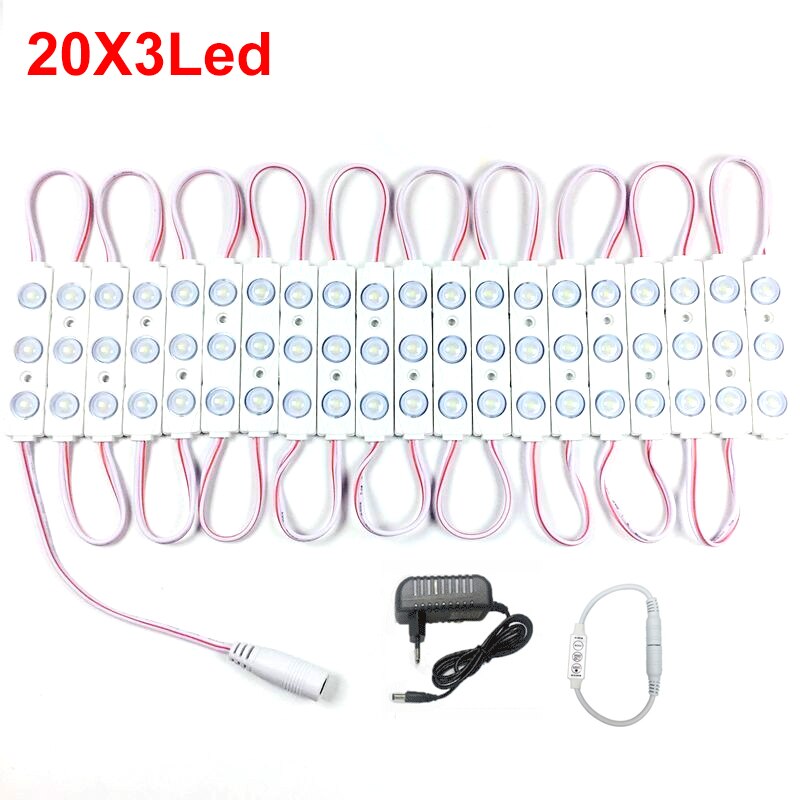 DIY LED Makeup Mirror Light Dimmable 3M 1.5M Dressing Table Mirror Lamp 5730 LED Modules 12V Waterproof Room Stairs Closet Light: 3M 20X3LED