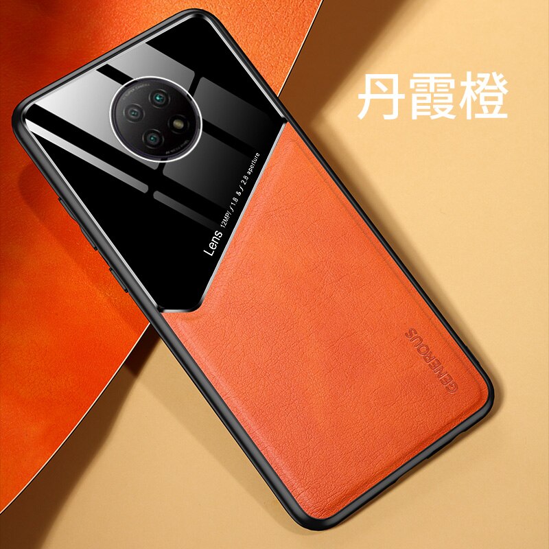 Atittu Telefoon Case Voor Xiaomi Redmi Note 9 T 5G Case Pc Lederen Tpu Ingebouwde Iron Cover Voor redmi Note 9 T 9 T 5G: Oranje