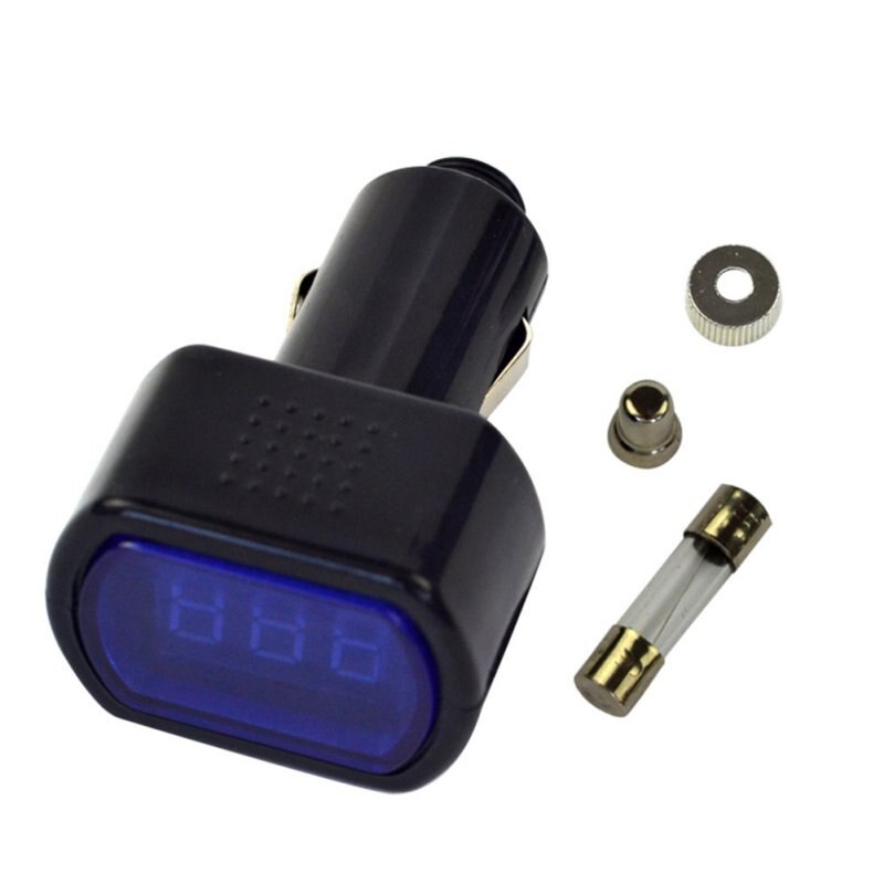 1pc draagbare digitale monitor auto volt voltmeter tester lcd sigarettenaansteker spanning paneelmeter