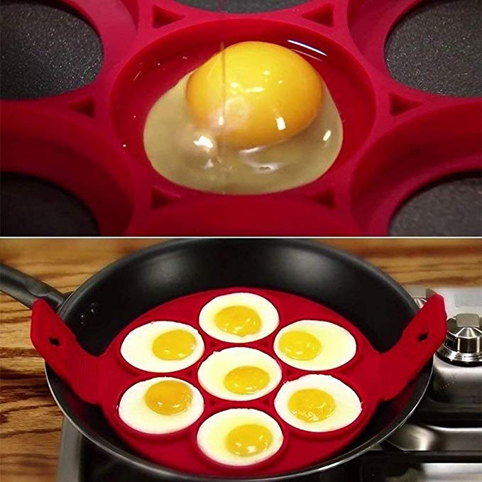 Egg Ring Non-stick Silicone Round Egg Ring Pancake Mold Reusable Silicone Non-stick Pancake Machine Egg Ring Machine (1PCS)