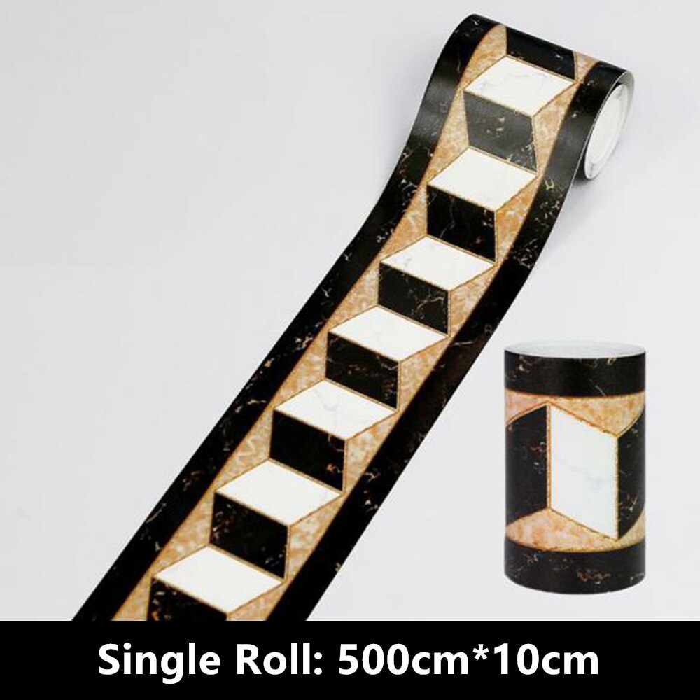 1 rolle PVC Wasserdichte Fliesen Aufkleber Linie Band Bad Küche Self-adhesive Taille Ecke Tapete