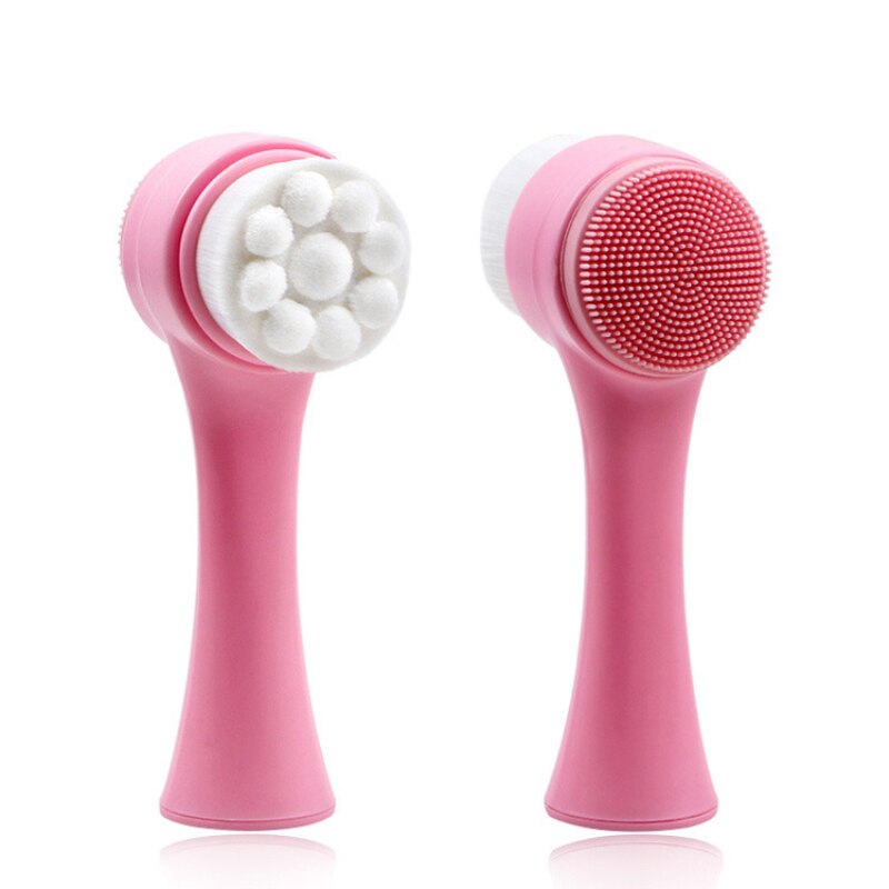 Cepillos de limpieza Facial de silicona de doble cara, limpieza profunda de poros duradera y de buena textura, para uso doméstico: 02