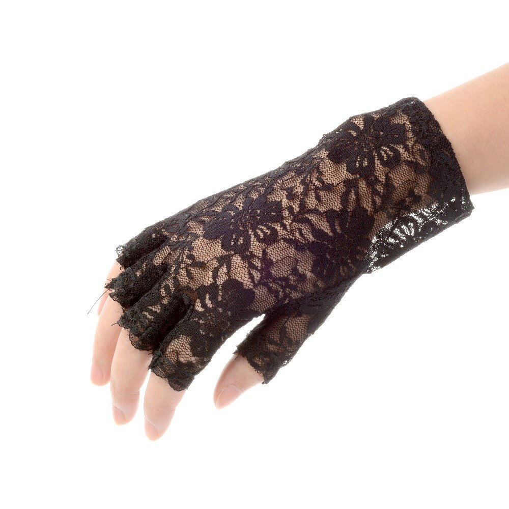 2022 frauen Jahrgang Erstaunliche Gothic Partei Sonnencreme sexy Spitze Fahren Handschuhe Kurz Handschuhe Anti-Uv Fäustlinge Finger Stil