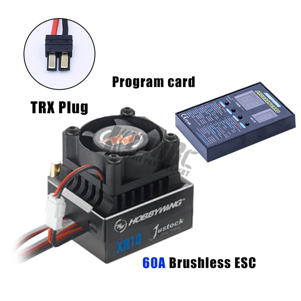 Hobbywing Xerun XR10 Justock 60A Sensored Brushless ESC Speed Controller for 1/10th 1/12thTouring Car/Buggy: TRX ESC CARD