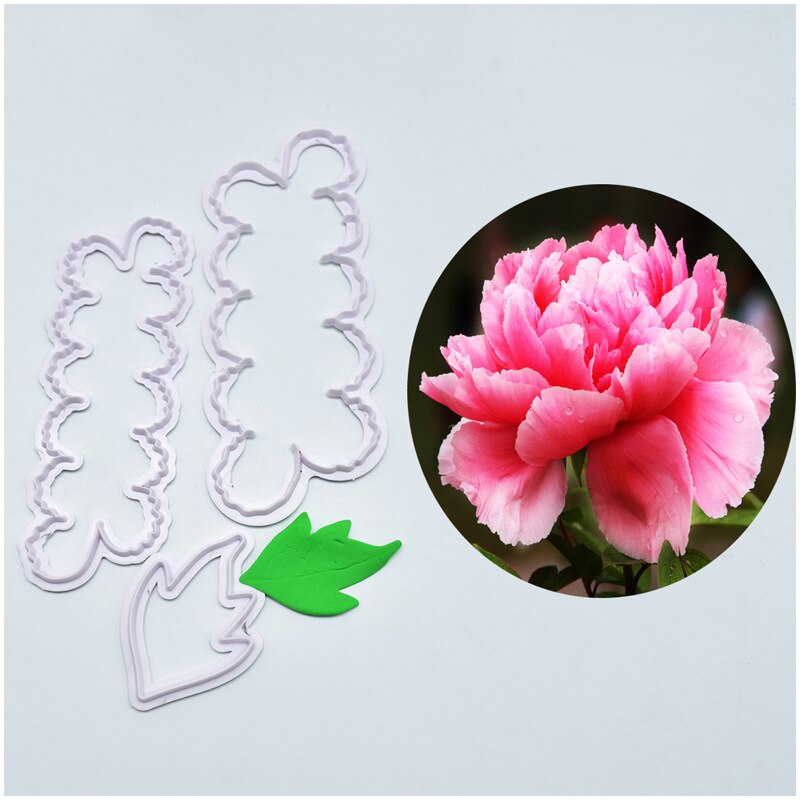 3 Stks/set 3D Rose Petal Flower Shaped Cutter Maker Elegante Cakevorm Fondant Cake Decorating Mould Sugar Craft Mould Diy gereedschap