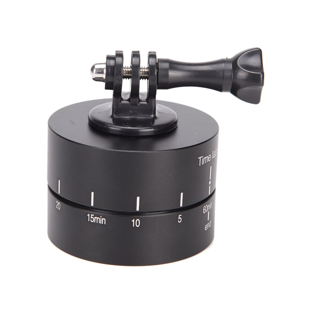Base de cámara giratoria automática 360 grados, rótula de trípode 360, Timelapse giratorio para cámara Gopro SLR para Iphone
