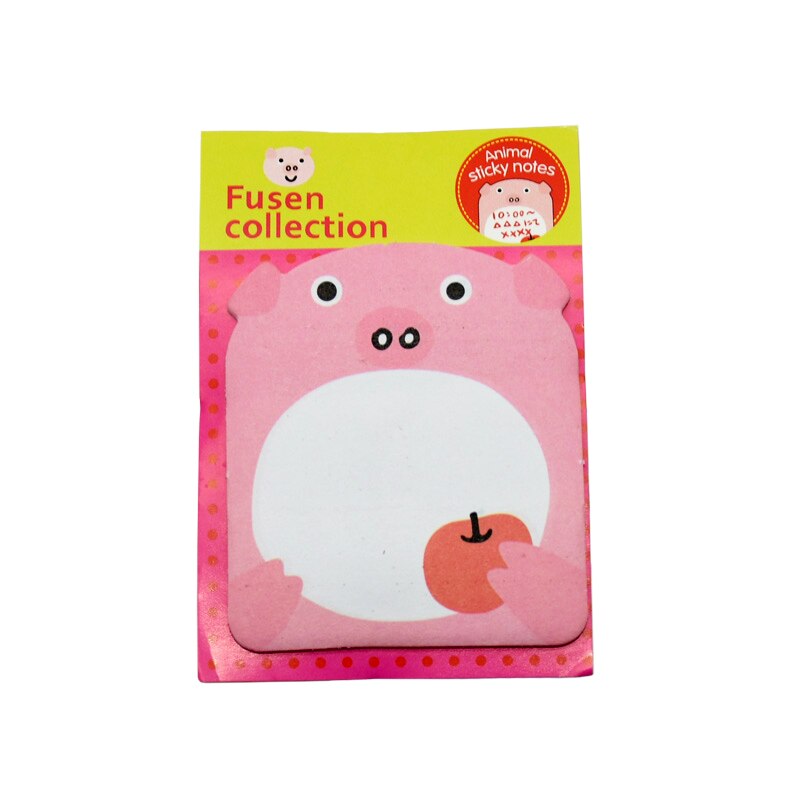 8 Stks/partij Leuke Panda Zelfklevende Memo Pad Cartoon Dier Papier Post Het Sticky Notes Bladwijzer Briefpapier Post -It Notes: YELLOW