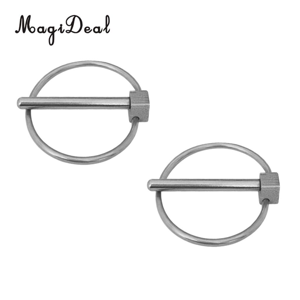 Magideal 2 delar 4mm båt kajak kanot släpvagn traktor vagn lynch pin clip