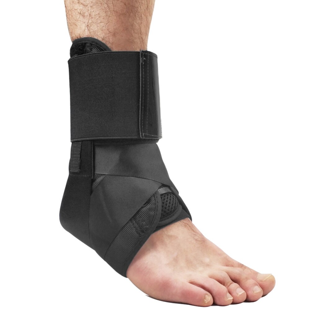 Enkelbrace Ondersteuning Sport Verstelbare Enkelbandjes Voet Orthese Stabilisator: Black / S