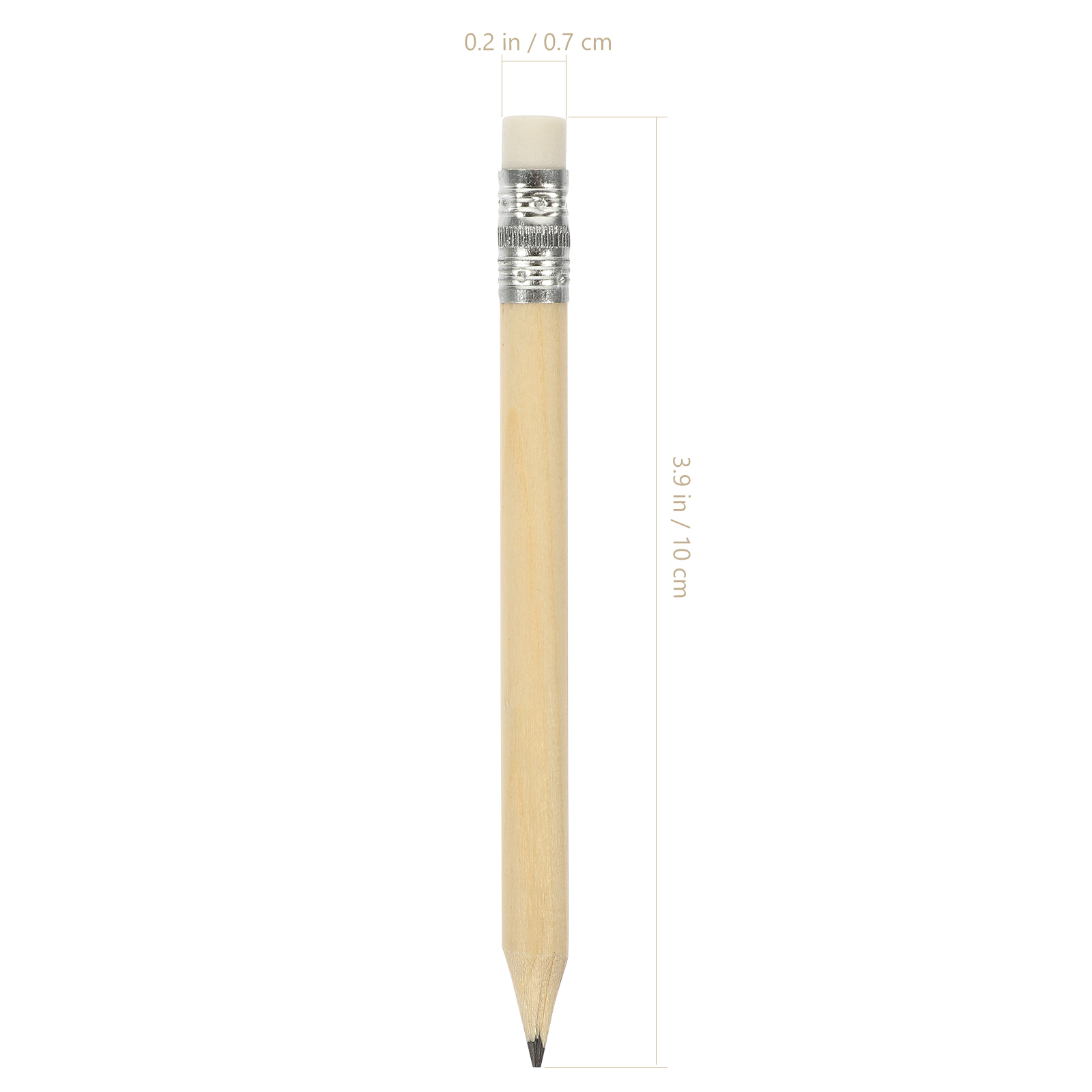 Matite corte di colore legno naturale da 50 pezzi mini strumenti di scrittura da golf per studenti Matite di piombo in legno di cancelleria per bambini